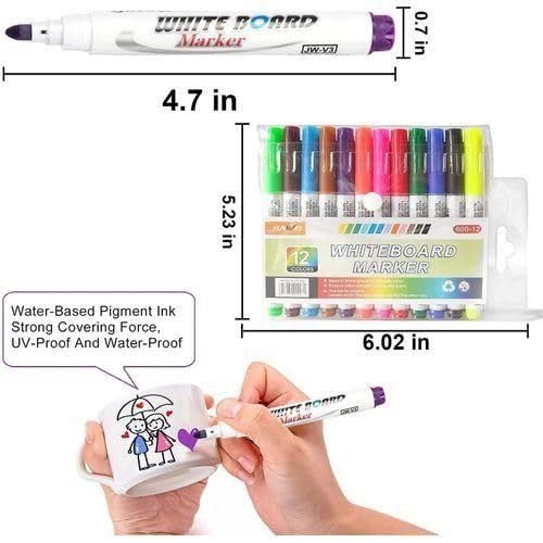 Shivalik Enterprises Water Drawing Kit with 11 Floating Pens, Ceramic Spoon 2