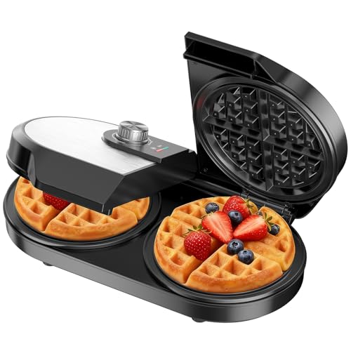 Double Waffle Maker with Dual Temp Control