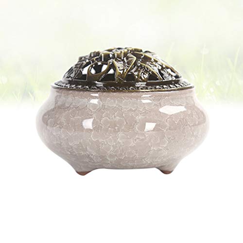 Suporte de incenso de cerâmica Vosarea para queimador de cone, suporte de incenso com tigela apanhad