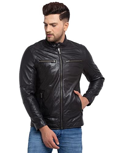 Image of TEAKWOOD LEATHERS Men Solid Jacket