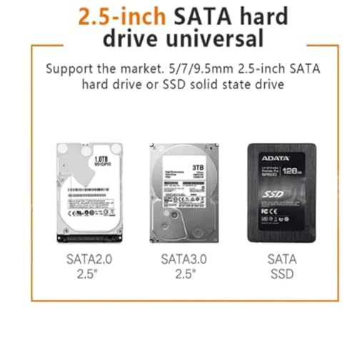 Carcasa externa USB 3.0 para disco duro 2.5" SATA HDD/SSD miniatura 5