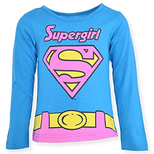 Warner Bros Girl's 3 Pack Justice League Long Sleeves Tee Shirt Set3