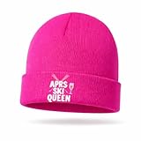 Deggelbam Bonnet après ski « APRS SKI Queen »   Bonnet d'hiver pour aserl de ski dans des couleurs vives   Chaud, accrocheur et prêt à la fête   Soyez l'accroche regard sur chaque piste ! Skiparty