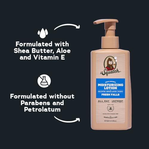 Dr. Squatch Natural Hand and Body Lotion for Men - Made with Shea Butter, Coconut Oil, Vitamin E for 24-Hr Moisturization - Pine Tar & Fresh Falls (10 fl oz, 2-Pack) - image 6