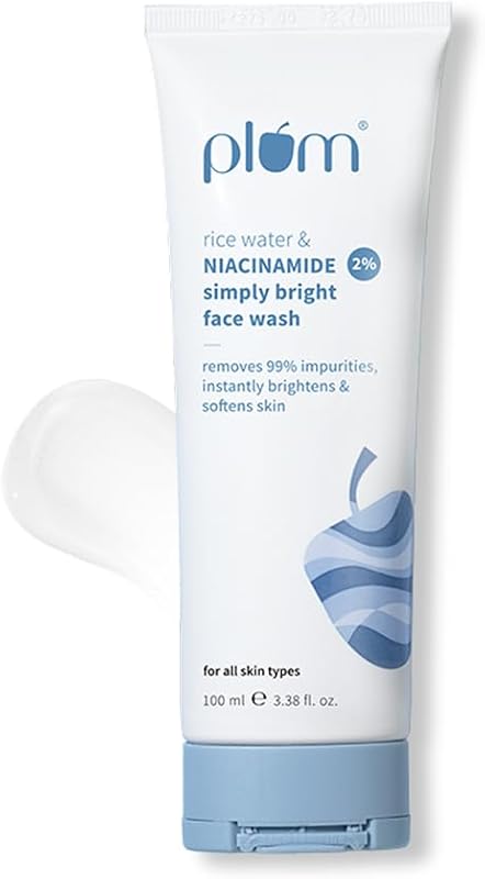 Plum Limpador facial com niacinamida 2% e água de arroz, 100 mL