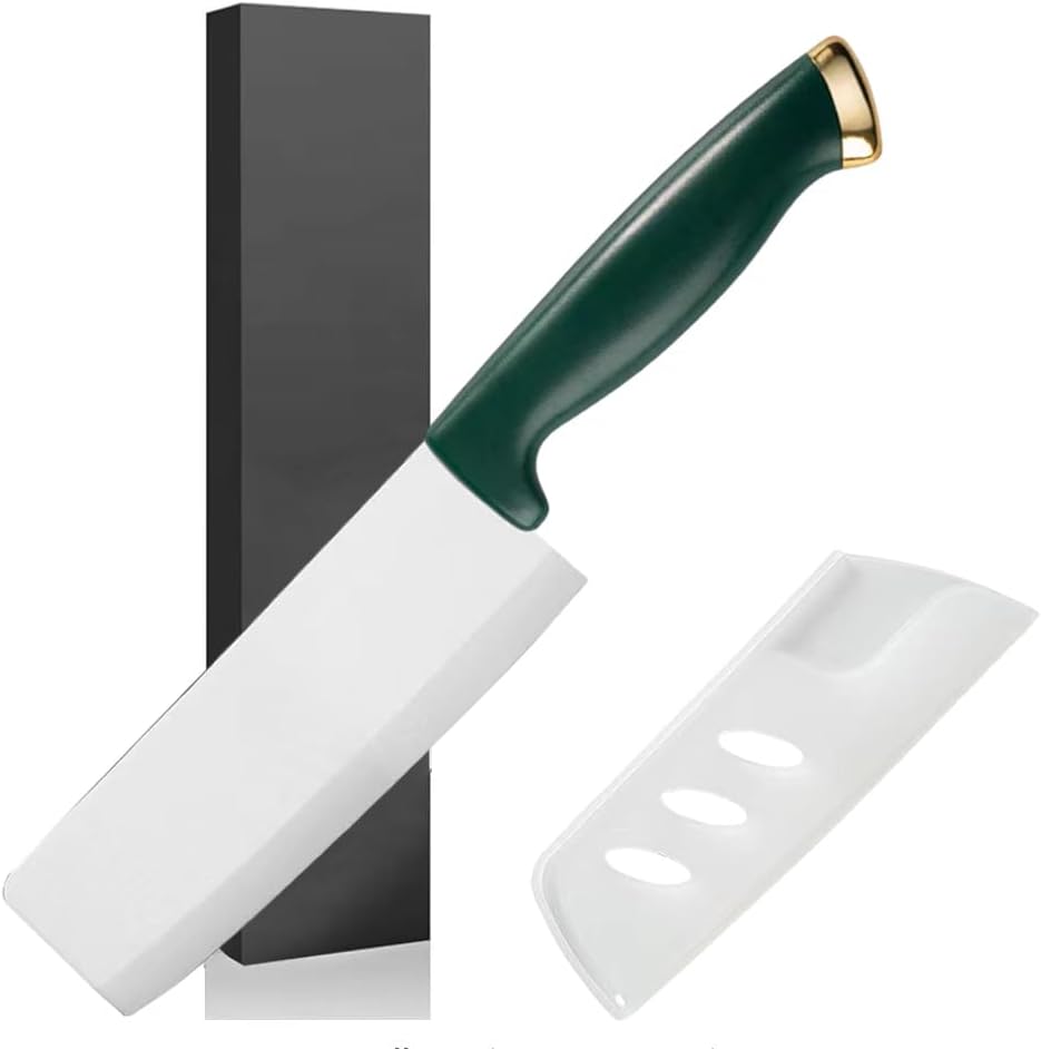 DESIAR 6.5 Inch Ceramic Chef Knife - Sharp Vegetable Chopping & Butcher Knife with Sheath Cover, Easy to Clean Kitchen Knives in Gift Box