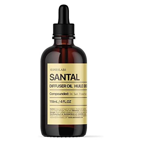 sesneslabs Santal Diffuser Oil, Niche Scent, Luxury Amber Coco Vanilla Cedar Sandalwood Musk Essential Oils Blend for Ultrasonic Diffuser Scent Projects(4 oz/118 ml) Cover