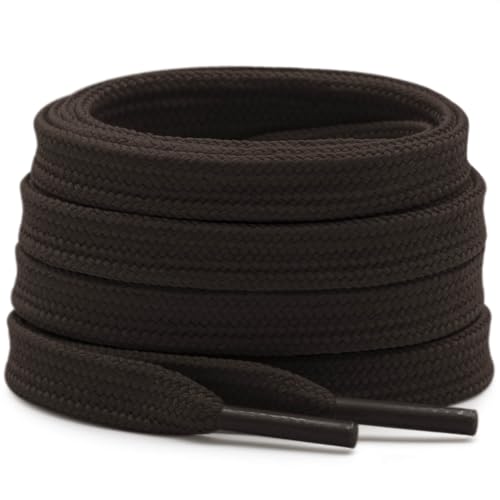 Image of DELELE Solid Flat Shoelaces Hollow Thick Athletic Shoe Laces Strings 2 Pair