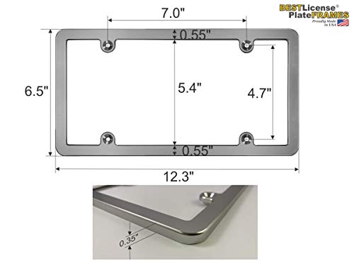 All States-Compatible, American-Made, Premium Quality, Extra Durable Billet Aluminum Machined CAR License Plate Frame - Anodized Clear Silver by BestLicensePlateFrames - Image 7