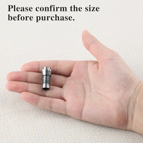 LEONTOOL 4 x Schneidzangenadapter, 0,6 cm und 1/8 Zoll Dorn Schaft, 2 Stück 3 mm und 2 Stück 6 mm Schleifmaschinenklemme, Gravurfutter, Schleifwerkzeug, 4 Stück