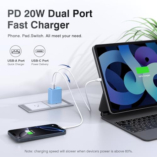 image for LCGENS [20W/2Pack] Fast Charger Block, USB C Wall Charger, Charger Cub