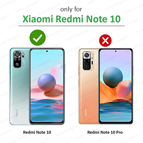 Image of WOW IMAGINE Flip Cover Shock Proof Back Cover Case for Xiaomi Redmi Note 10 | Note 10s (Flexible | Leather Finish | Card Pockets Wallet & Stand | Black)