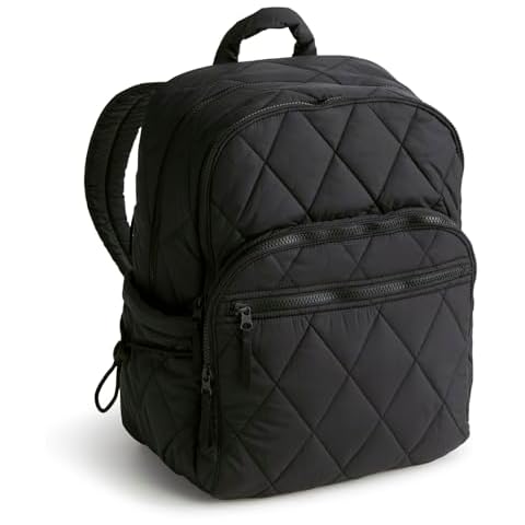 Vera Bradley Women's Nylon Large Bancroft Backpack, Moonless Night, One Size Cover