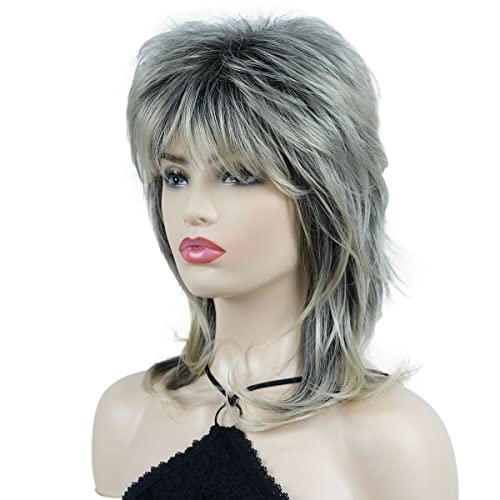 Wiginway Long Shaggy Layered Hair Natural Straight Wavy Shags Wig Soft Syhthetic Hair