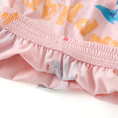 Image of Girls Summer Outfits Toddler Girl Shorts Set Cotton Casual Short Sleeve Shirt and Shorts 2-7T