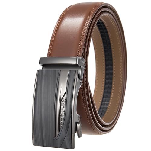 Men's Belts Genuine Leather Metal Automatic Buckle Luxury Business Casual