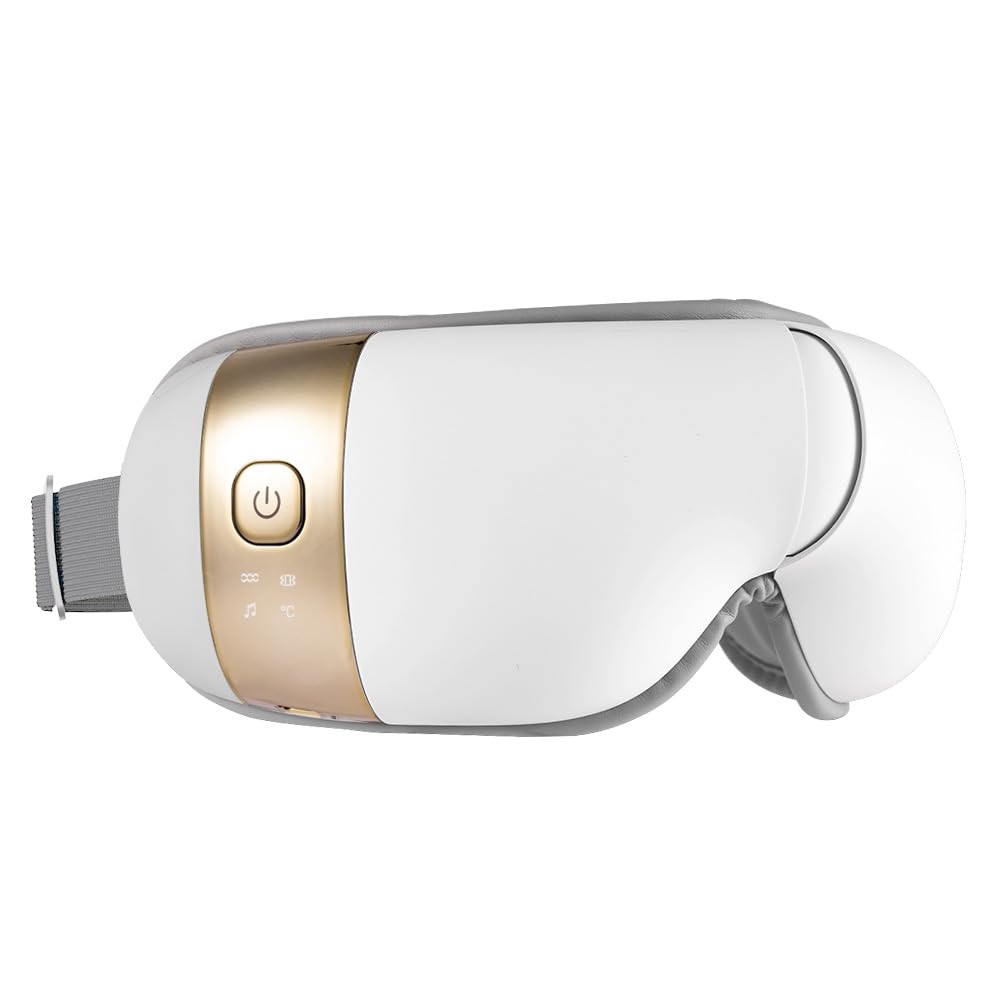 HuBDIC HubiCare Eye Massager With Heat, Vibration, And Music Helps Relieve Strain, Dark Circles, Dryness, And Migraines While Promoting Relaxation And Better Sleep Gift For Men Women (Ivory - View #2