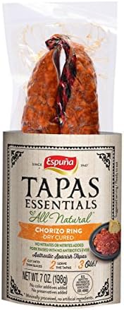 Mild Chorizo Ring (Sarta) - Spanish Chorizo for Authentic Tapas 7oz | Espuña