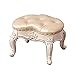 Produktbild LQY Dressing Makeup Hocker, Wohnzimmer-Sofa Fußbank, Massivholz Beine Gepolsterte Bank, Schlafzimmer Barock Klavierstuhl, European Style Change Schuhe Bench,A,Leather Pad