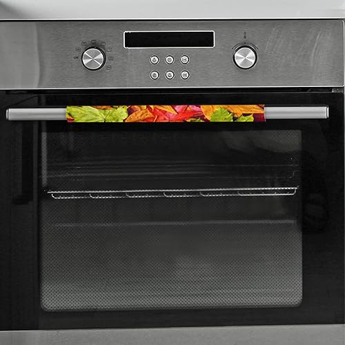 Image of Pardick Fall Autumn Refrigerator Door Handle Covers Set of 2Fall Maple Washable Fridge Dishwasher Mocrowave Oven Door Decor Handle Cover Keep Your Kitchen Appliance Holiday Decor
