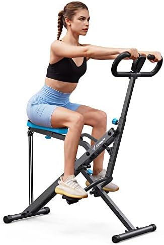 Squat Machine, MERACH 2 in 1 Squat Rowing Machine, Easy Setup & Foldable Exercise Equipment, Glute Trainer Machine, Glutes & Leg Home Workout Machine R07