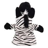 FUNOMOCYA Funny Hand Puppet for Interactive Plush Zebra Puppet for Storytelling Preschool Activities Easy to Use for Family Bonding Stocking Filler