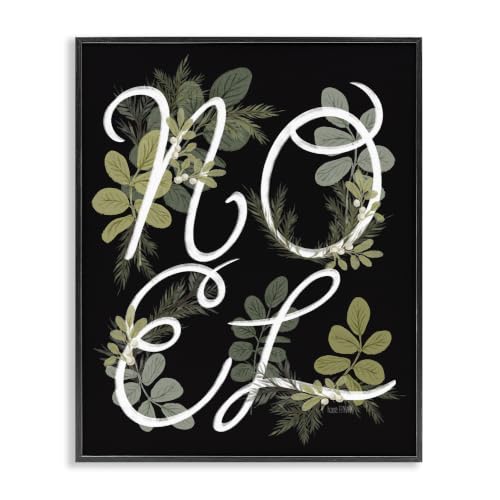 'Noel Intertwined Botanical Leaves'| Framed Giclee Art