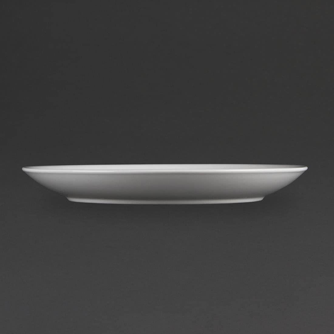 Olympia Whiteware - Juego de 6 platos de porcelana (280 mm)