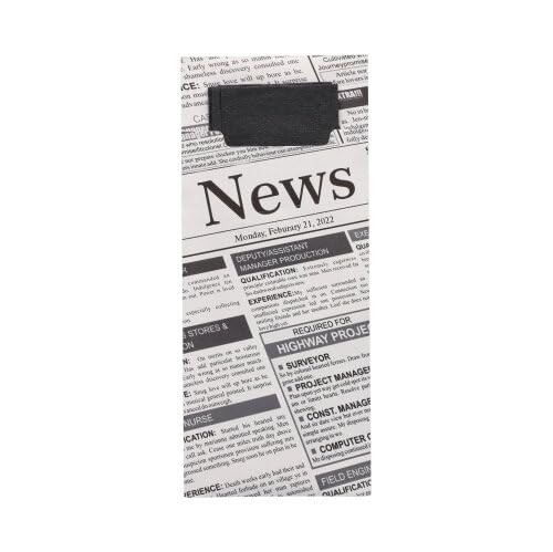 PAPSTAR Newsprint - Bolsas para cubiertos (520 unidades, 20 x 8,5 cm, incluye servilleta negra, 33 x 33 cm, 2 capas, 520 unidades), color negro y blanco