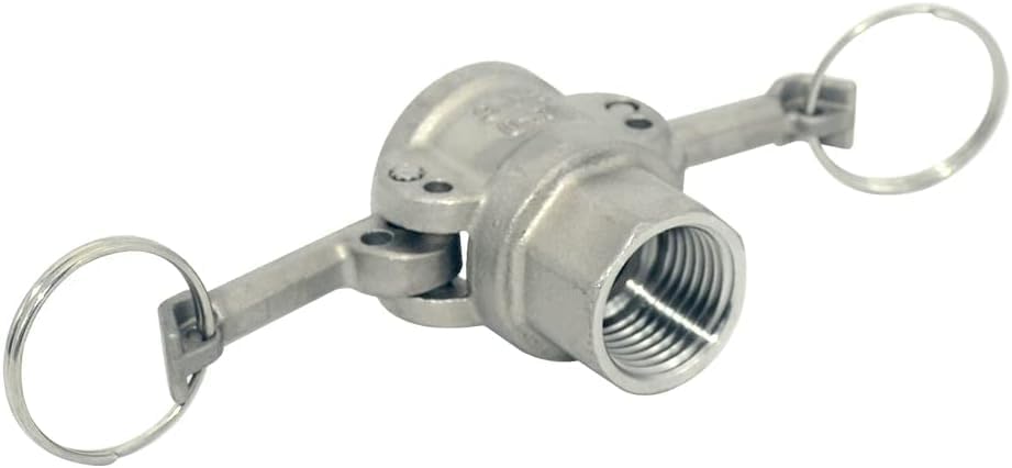 Camlock Quick Connect Coupling, D Trash Pump Adapter Female Camlock, 316 Stainless Steel, 2-Pack (3 inch)