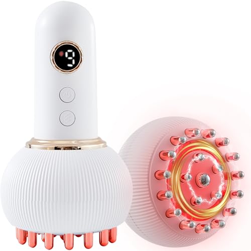 Paiaito Lymphatic Drainage Massager & Anti Cellulite Massage Tool, Helps Reduce Stretch Marks & Cellulite, for Legs, Arms & Belly, Body Sculpting Machine with Microcurrent, Light, Heat & Vibration
