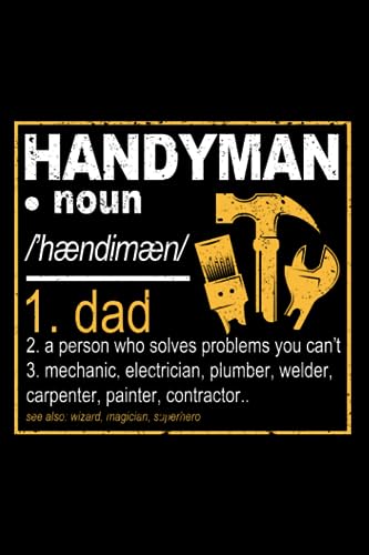 Handyman Definition Description Funny Dad Mechanic Carpenter: Home Improvement Gifts Handyman Diy House | Dot Grid Journal, Notebook or Organizer | ... book, Scheduler, Task Checklist | 6x9 Inches image 2