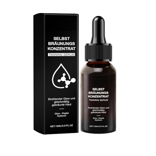Selbstbräunungskonzentrat Flüssiges Selbstbräuner Serum verleiht eine natürliche und gleichmäßige Bräune zum Mischen Mit Gesichtsbehandlung Bräunen 15ML