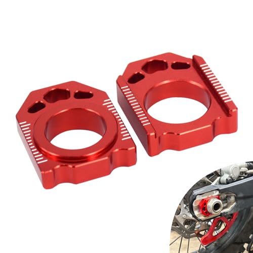 JFG RACING CNC Rear Axle Blocks Chain Adjuster For CR125R CR250R 02-07 CRF250R CRF250X 04-17 CRF450R 02-17 CRF450X 05-17 CRF450RX 17