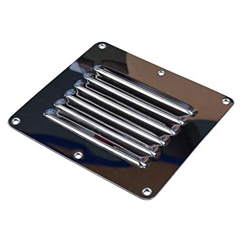 Slotted Vent 127x115mm 316 Stainless Steel, Marine-Grade, Boat Air Vent (1) Cover