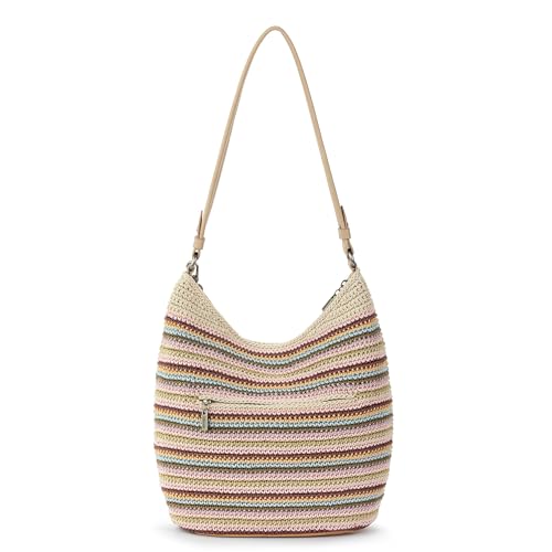 Image of The Sak Sequoia Hobo Bag - Hand Crochet Large Women's Purse for Everyday & Travel - Durable Handbag & Tote With Zipper Pocket