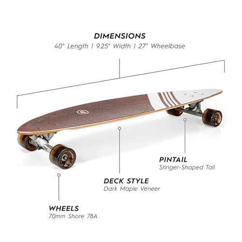 Magneto Bamboo Pintail Stinger Longboard