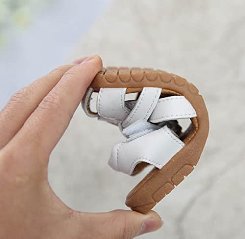 Kid Girl's Soft Leather T-Strap Sandals Summer Ourdoor Closed Toe Princess Dress Shoes for Toddler Little Kids2