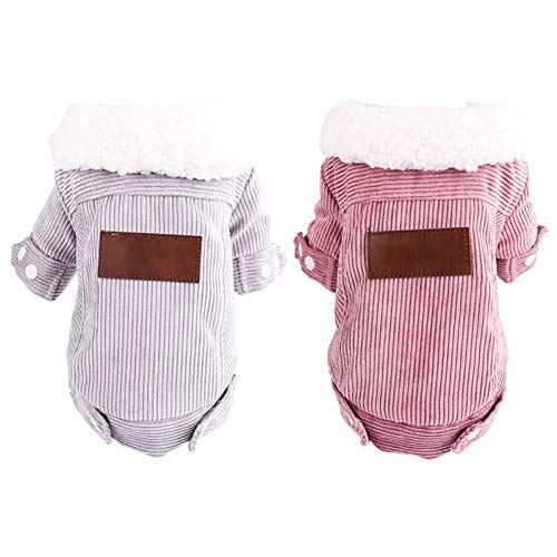 SDLJKSNF Clothes for Pets Warm Collar Pet Dogs Winter Coats Jackets Thickened Warm Costume Puppy Two-Legs Coat