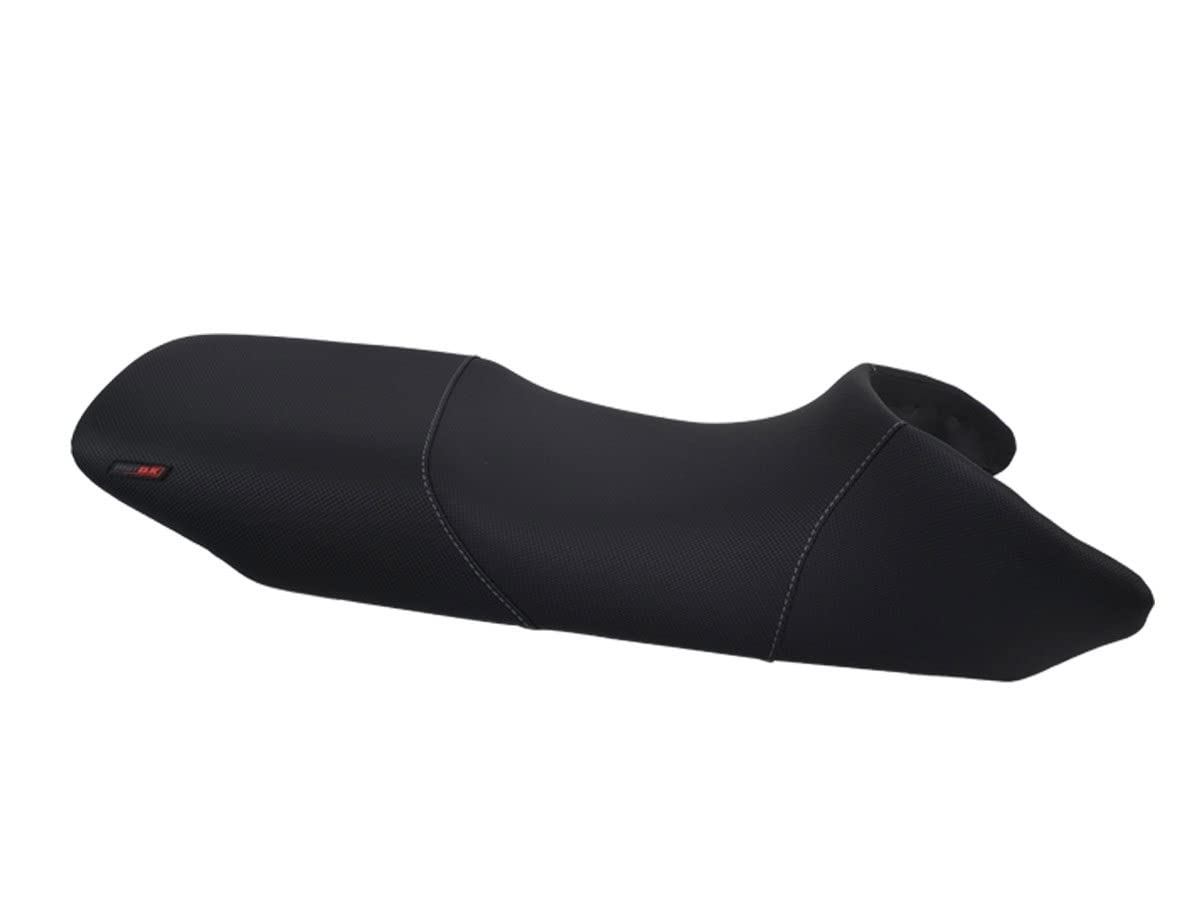 Funda de Asiento Compatible con Honda XLV650 Transalp 2000-2007 Color Negro con Costuras Gris Claro (B)