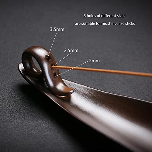 9" Length Incense Stick Holder With 3 Holes, Ceramic Incense Ash Cather For Counters, Meditation Room, Yoga, Home, Office #TOP3