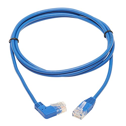 Cable de red Tripp Lite Cat6 ángulo derecho 7 ft azul miniatura 2
