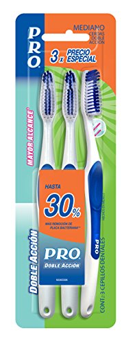 Higiene Bucal Y Dental, Beauty PRO Cepillo Dental Better Reach Mediano, 3 piezas