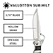 Spyderco Vallotton Sub-Hilt Folding Knife - Black G-10 Handle with PlainEdge, Hollow, CPM S30V Steel Blade and LinerLock - C149GP