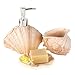 Dozownik mydła Shell Sandstone Łazienka Akcesoria Zestaw 3/4-częściowy Zestaw łazienki zawiera Dozownik mydła Daniaczki do mydła Gargle Cups 350ml / 11,8oz Dozownik do mydła w płynie