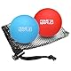 ResultSport Massageball Set, Plantarfasziitis, Fußmassage, Triggerpunktmassage, Tiefengewebe, myofasische Linderung (Lacrosse - Blau/Rot, Lacrosse)