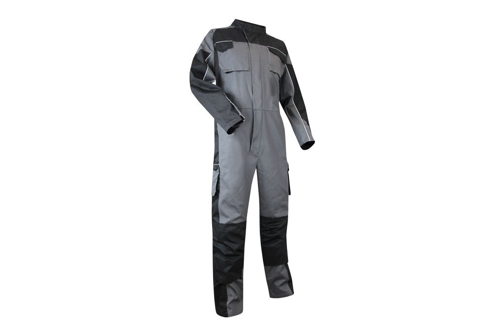MONO DE TRABAJO "BIRO" 280gms/m GRIS-NEGRO T-XL - Unid: 1
