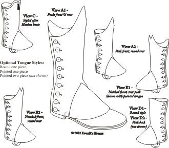 1790-1820 Man's Gaiters or Spatterdashes For Infantry, Militia and Civilians Pattern