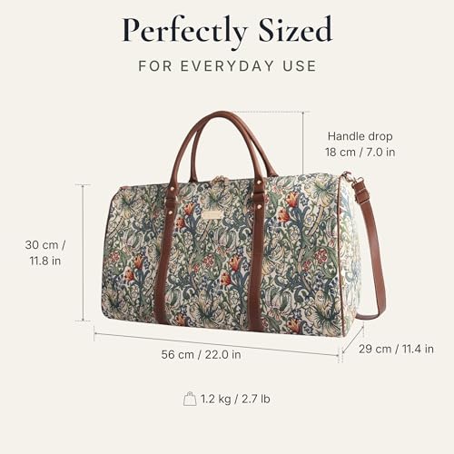 Image of Signare William Morris Big Holdall by 57X30X29 cm Golden Lily - Bhold-Glily