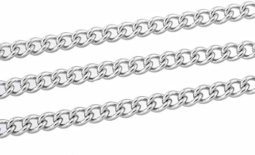 Amazon J ステンレス チェーン パーツ 切り売り 量り売り 材料 部品 Diy 4 0mmx3 0mmラビットテールステンレスチェーン 10cm単位 鎖 シンプル キーチェーン ボディピアス 通販